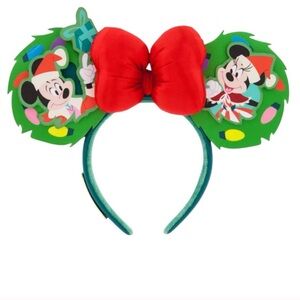 NEW Loungefly Disney Mickey & Minnie Mouse Glow In The Dark Holiday Christmas